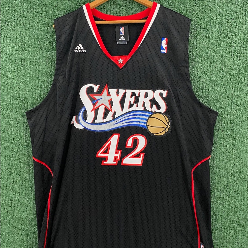 Adidas Philadelphia 76ers Elton Brand Stitched Basketball Jersey Men's XL Tall